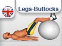 Bridging with swiss ball (women workout Slim Hips)