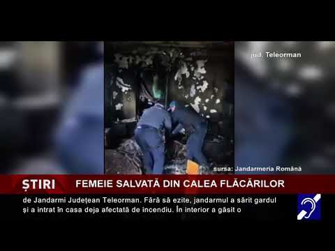 Femeie salvată din calea flăcărilor