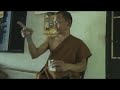The smoking Bhuddist Monk in Thailand