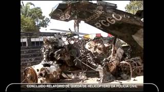 Relatório da queda do helicóptero da Polícia Civil do Estado de Goiás