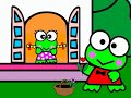 Keroppi regala flores