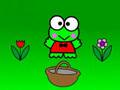 Keroppi regala flores