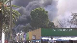 Bahir Dar : African market place burns down.