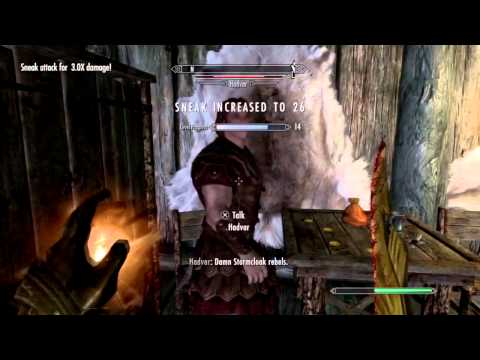 how to quickly level up in skyrim