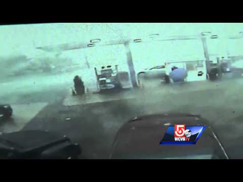 Auto - Surveillance cameras at a Revere auto body shop were able to capture the moment a tornado swept through the city before being cut off when the power went out. Subscribe to WCVB on YouTube now...