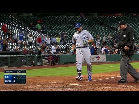 Video: Moustakas smokes a solo shot to right field