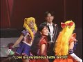 From the first Sera Myu musical: Gaiden Daaku Kingudamu Fukkatsu Hen.Incl. Ooyama Anza as Sailor Moon Morino        Ayako as Sailor Mercury       Nakayama Hiroko as Sailor Mars      Kanoko as Sailor Jupiter      Suzuki Nana as Sailor VenusI do NOT own Sera Myu or Bishoujo Senshi Sailor Moon! The rights go to Naoko Takeuchi.