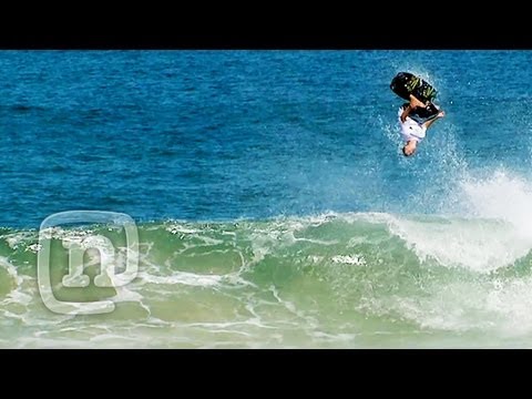 Wakeboard - Professional wakeboarders Danny Harf, Shane Bonifay, Daniel Watkins and Shawn Watson get towed in and surf waves down at Ballina Beach in Australia. Wakeboar...
