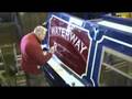 Watch Peter signwriting Waterway Routes on the Stern ...