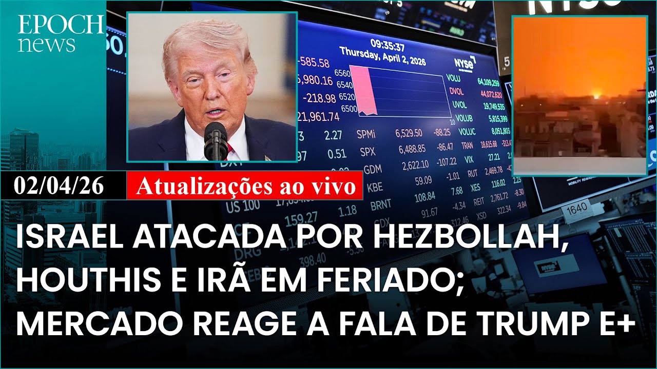 Ataque em massa contra Israel em feriado de Pessach; Mercado reage a pronunciamento de Trump e+