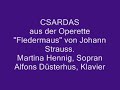 CSARDAS - Fledermaus - Martina Hennig Sopran
