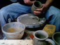 Wheel Thrown Pottery Pulling A Handle