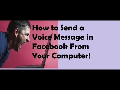 how to send voice message in facebook from pc