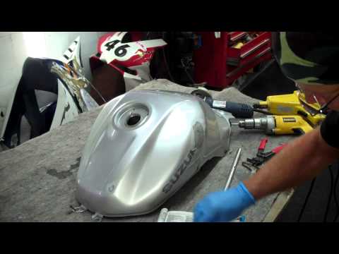 how to repair plastic fuel tank