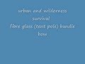 urban and wilderness survival tent pole bundle bow