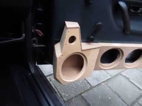 How to make a Vw Golf 2 / Jetta 2 door panel front speakers