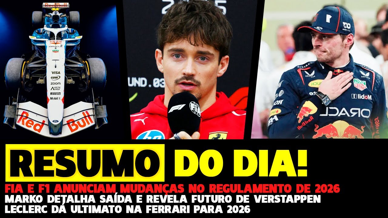 Resumo Do Dia: F1 Anuncia Mudanças, Marko Fala Sobre Futuro De Verstappen | Fórmula 1 | Gp Em Casa