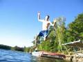 Summer 2006 Bridge And Dock Jumping Toby s Cottage