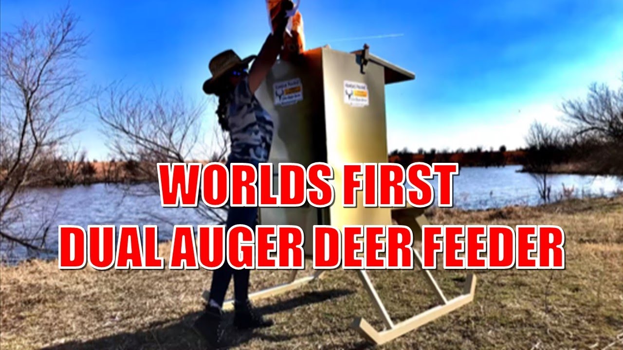 First ever dual auger deer feeder