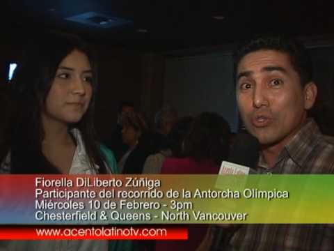 Hija de peruanos cargó la antorcha olímpica en los JJ.OO. de Invierno de Vancouver