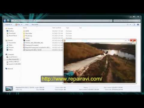 how to repair avi files