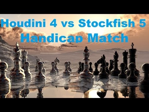 Houdini 4 vs Stockfish 5 Handicap Match Game 2