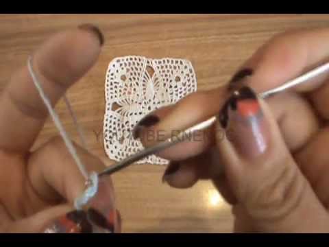 cuadritos a crochet - http://www.youtube.com/user/rnenoc http://www.nenocreaciones.blogspot.com/ AQUI TE EXPLICO EL PASO A PASO PARA TEJER UNA MUESTRA EN CUADRO O CUADRADO EN GANC...