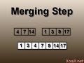 xoax.net For this lesson, we explain and demonstrate graphically how to perform the merge sort algorithm with a pseudocode implementation. For C++ merge sort code, go to our lesson page at xoax.net. Please submit all questions to our forum: xoax.net