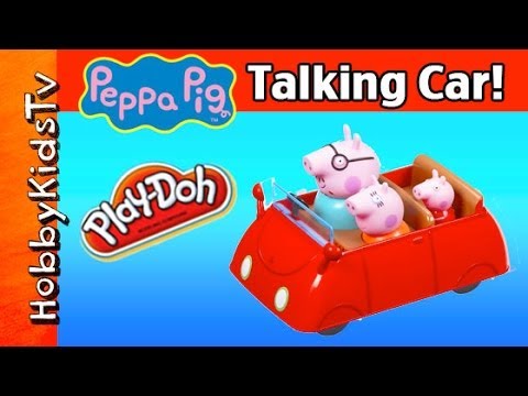 box - HobbyKidsTV shows off the cool features of Peppa Pig's car. A Play-Doh mud puddle doesn't stop them driving. Daddy Pig, Mummy Pig, Peppa Pig, and George Pig ...