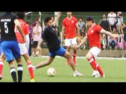 Abhishek Bachchan - The biggies of B-Town -- Aamir Khan, Hrithik Roshan and Abhishek Bachchan came together for a friendly celebrity football match organised by Aamir Khan's daughter Ira Khan For more Bollywood...