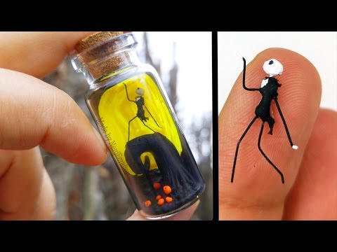 DIY JACK SKELLINGTON IN A BOTTLE Nightmare Before Christmas