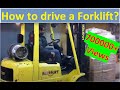 How to operate / drive a forklift (Forklift Training Lesson)(con anotaciones español)[HD]