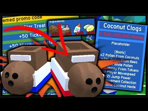New Coconut Clogs Best Boots Biggest Code In Bee Swarm Roblox