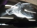 Airbrushed Wolf Custom Painted Tank Airbrushed Wolf Custom Painted Tank