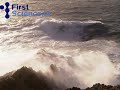 Man swept away by giant wave