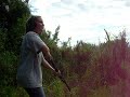 Girl shoots shot gun