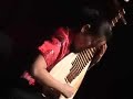 liu fang's unique style of interpretation of this ancient classical piece has been highly acclaimed internationally.

this current video clip is an extract of 6 minutes. the complete version is about 11 minutes and can be found in http://www.myspace.com/liufang.

the following text is from the concert program note:

the king chu doffs his armour (chinese classical tradition): this masterpiece of pipa is a musical description of a tragic historical event: the defeat of king xiang yu who thought himself invincible. during the war which followed the foundation of the han empire (202 bc - 220 ad), xiang yu suffered a fatal defeat. the pipa depicts the scene of the battle, noises of the soldiers' flight, and the indescribable feeling of being defeated. the performance of this piece demands a whole range of complex techniques and virtuosity, with speed, precision and restraint.

( source: http://www.philmultic.com/liufang/video/ )

??????????: 