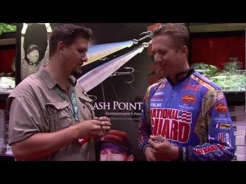 Lucky Craft FLW pro Brent Erhler demos the new Flash Pointer at ICAST 2012 for Fishhound.com 