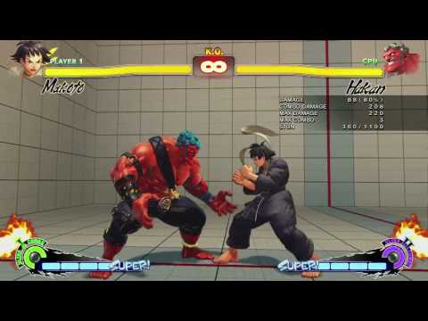 Makoto - Early video giving an overview of what Makoto is capable of in Super Street Fighter IV.