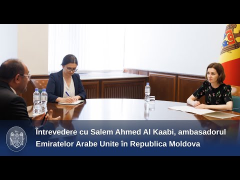 Președinta Maia Sandu a avut o întrevedere cu ambasadorul Emiratelor Arabe Unite, Salem Ahmed Al Kaabi