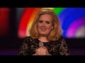 Adele gives the middle finger after being cut off by James Corden at The Brits