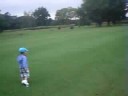 22 month old boy playing golf