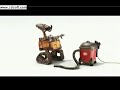 an adorable commercial with wall-e, toy story, and a vacuum!