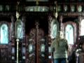 intérieur d'une eglise orthodoxe monastère roumanie