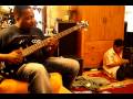 Slap & Pop Licks On My Son's 4 String IBANEZ Mikro Short Scale Bass Guitar Part 1