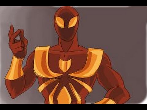 how to draw iron spider