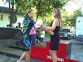 Jane Gets Girl On Podium Girl Action