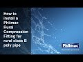 How to join rural class B poly pipe