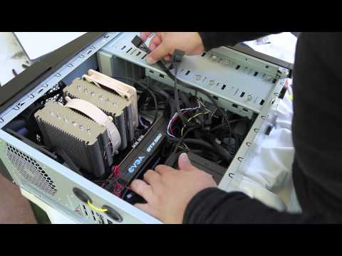 cable supply - Peter Chang demonstrates how to install a power supply cable in a modular power supply just for the internal case fans.
