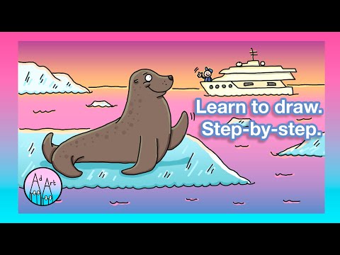 video-linktoworks-#AdArt - Learn how to draw an Alaskan sea lion and...